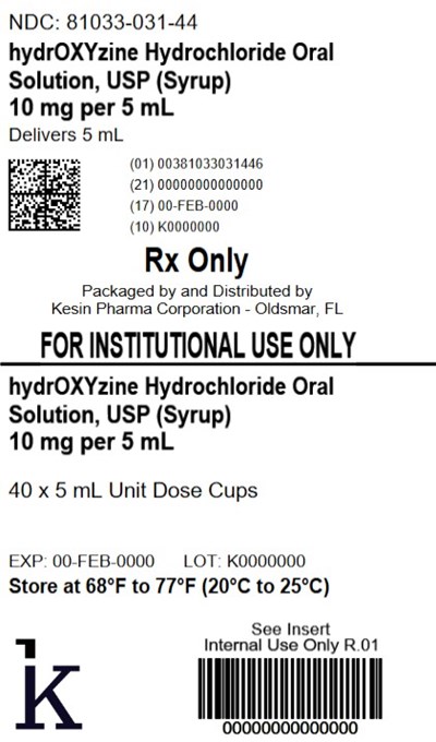 Hydroxyzine 5 mL Carton 40 Count (Hydroxyzine 5ml Carton 40ct)