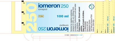 Iomeron 250 Vial 100 mL (Uk Iomeron 250 100ml Label)