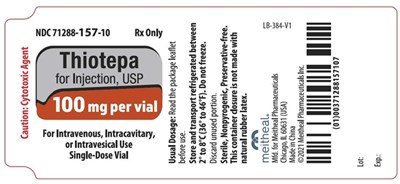 Principal Display Panel – Thiotepa For Injection, Usp 100 mg Vial Label (Thiotepa Vial 100mg)