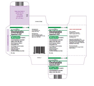 Oxaliplatin Injection, Usp 100 mg/20 mL (5 mg/ml)-single-dose Vial-carton (Oxaliplatin Inj 100mg 20ml Carton)