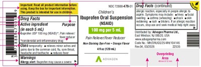 Image Description (Ibuprofen Oral Suspension 120ml Bottle Label)