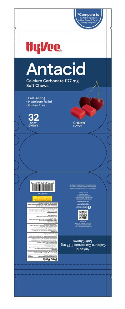Ultra Strength Calcium Carbonate Antacid Soft Chews (Hyvee Calciumcarbonate Cherrychew It441 32  02 16 26(app))