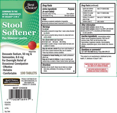 Docusate Sodium 50 mg, Sennosides 8.6 mg (Stool With Laxative 8 6 mg Red Tablets Tcb 1)