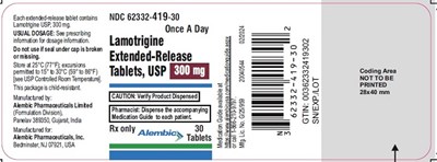 30 tablets bottle label - lamotrigine 300mg