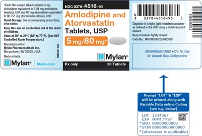 image-10.jpg Amlodipine Besylate and Atorvastatin Calcium Tablets 5 mg/10 mg Bottle Label - image 10
