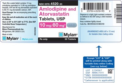 image-14.jpg Amlodipine Besylate and Atorvastatin Calcium Tablets 10 mg/10 mg Bottle Label - image 14