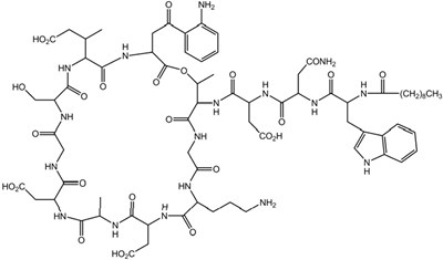 daptomycin-01.jpg Chemical Structure - daptomycin 01