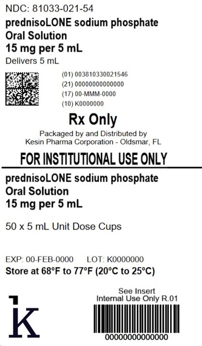 Prednisolone Sodium Phosphate Oral Solution Carton 50 Ct Label (Prednisolone Os 5ml Carton 50ct)