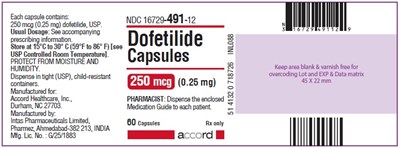 dofetilide-08.jpg PRINCIPAL DISPLAY PANEL - 0.25 mg Capsule Bottle Label - dofetilide 08