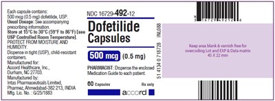 dofetilide-09.jpg PRINCIPAL DISPLAY PANEL - 0.5 mg Capsule Bottle Label - dofetilide 09