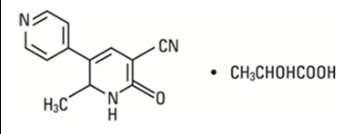 milrinone-lactate-in-dextrose-injection-1.jpg Chemical structure - milrinone lactate in dextrose injection 1