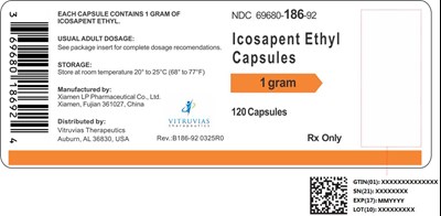 Label of Icosapent Ethyl Capsules, 1 gram - label