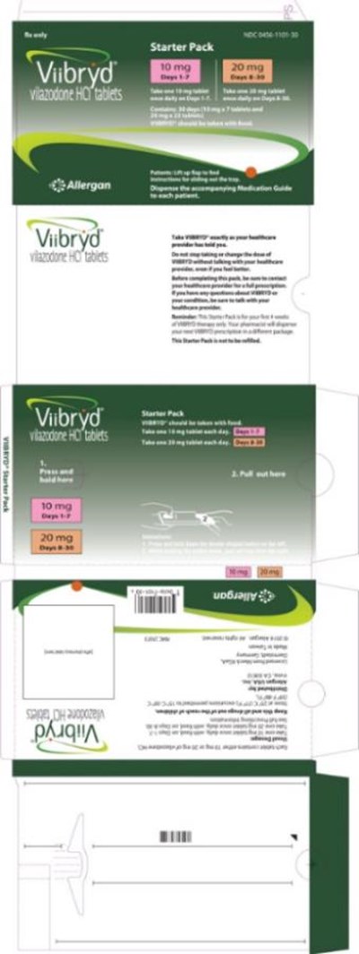viibryd-0b.jpg PRINCIPAL DISPLAY PANELNDC 0456-1101-30Viibrydvilazodone HCI tablets10 mgDays 1-720 mgDays 8-30Rx Only - viibryd 0b