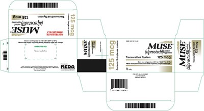 Muse Urethral Suppository 125 mcg Carton Label - image 01