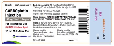 Bottle-label (Carboplatin 150mg 15ml Vial Label)