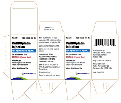 Bottle-carton (Carboplatin 450mg 45ml Vial Carton)