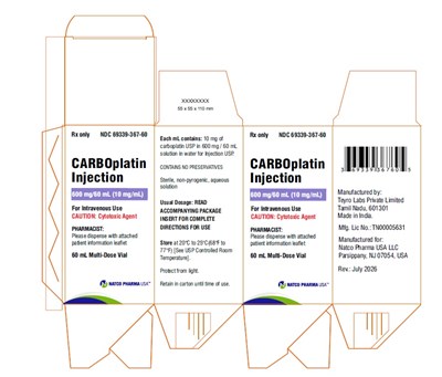 Bottle-carton (Carboplatin 600mg 60ml Vial Carton)