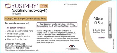 Carton Label (Two 40 mg/0.8 mL Single-Dose Pens)