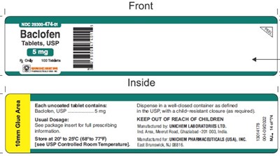Baclofen Tablets Usp, 5 mg (100s count)