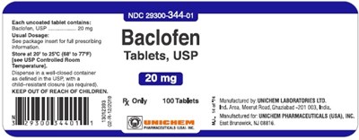 Baclofen Tablets Usp, 20 mg (100s count)
