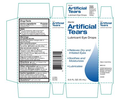 Principal Display Panelsterileartificial Tears Lubricant Eye Drops0.5 Fl Oz (15 mL) (Artificial Tears Lubricant Eye Drops 01)