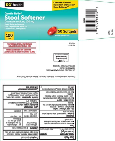 Docusate Sodium 100 mg (Docusate Sodium Single Tone 100 mg Softgels Pat 1)