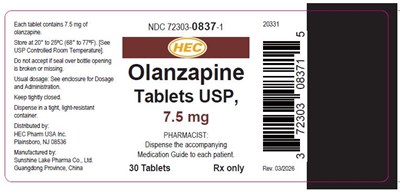 7.5mg-30 (Olanzapine 7point5mg Contain 30 T0677)