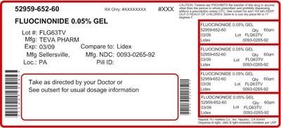 label.jpg Fluocinonide Cream USP (Emulsified Base) 0.05% 60 Grams Label - label