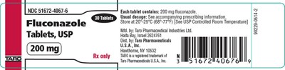 fluconazole-05.jpg PRINCIPAL DISPLAY PANEL - 200 mg Tablet Bottle Label - fluconazole 05