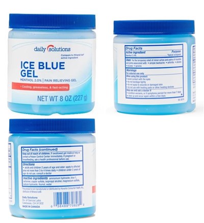 8 Oz Ice Blue (Daily Solutions Ice Blue Gel 1)