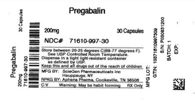 Label (71610 0997 30)