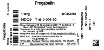 Label (71610 0998 30)