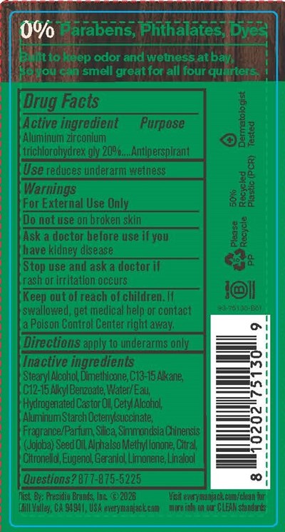 Active Ingredient (Antiperspirant First Down Fresh 2.6oz 93 75130 F01 B01 Back)