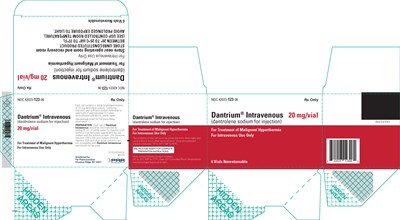 PRINCIPAL DISPLAY PANEL - 20 mg Vial Carton - dantrium iv 2