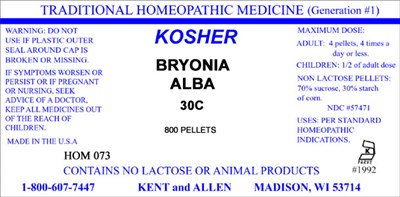 Image Of Bottle Label (Bryoniaalba30c)