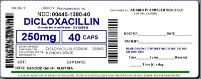 Image Label (Dicloxacillin 250 mg 40 Caps For Sandoz 2)