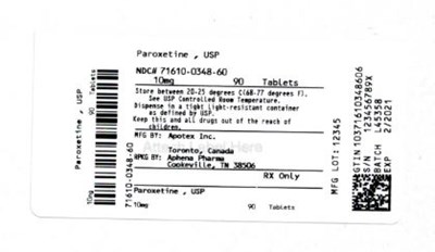 Bottle Label 10 mg (71610 0348 60)