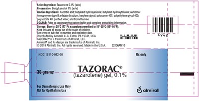 tazorac-gel-06.jpg 0.1% 30 g Tube Label - tazorac gel 06