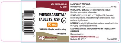 phenobarbital-04.jpg PRINCIPAL DISPLAY PANEL - 60 mg Tablet Bottle Label - phenobarbital 04