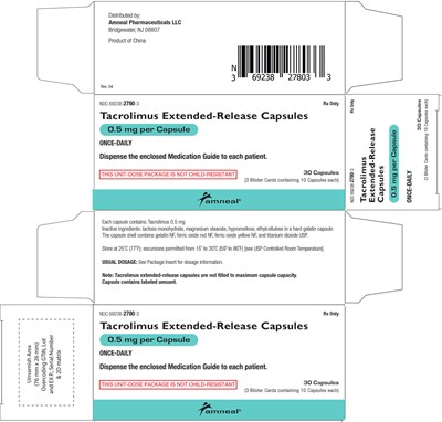 0-5 Carton (Tacrolimus Extended Release Capsules 4)