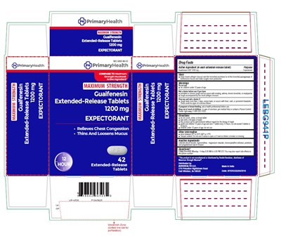 guaifenesin-1200-fig1.jpg PACKAGE LABEL-PRINCIPAL DISPLAY PANEL - 1200 mg Blister Carton (42 (3 x 14) Tablets) - guaifenesin 1200 fig1