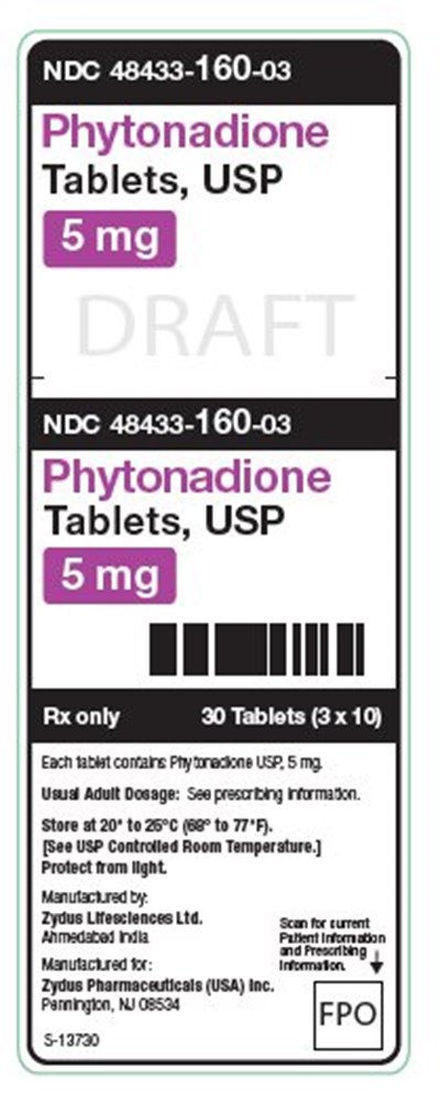 Phytonadione Tablets, Usp 5 mg Unit Carton Label (Image 01)