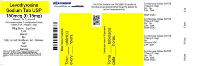 Levothyroxine Sodium Tab Usp 150mcg (0.15mg) (Levothyroxine 150 Mcg 90 Tab)