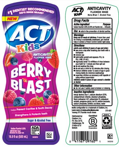 Actkidsanticavityfluoride Rinseberry Blast16.9 Fl Oz (500 mL) (Act Kids Berry Blast Rinse 01)