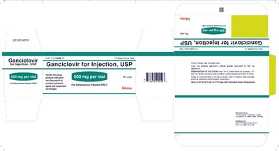 Ganciclovir For Injection, Usp 500 mg Per Vial Carton Labeling (Ganciclovir For Injection Usp 7)