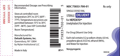 Principal Display Panel – 10 mL Diluent Vial Label (Hep11 0001 49)