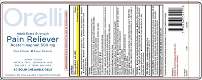 Acetaminophen 500 mg (Adult Extra Strength Pain Reliever Solid Chewable  1)