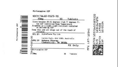 71610-0523-30.jpg Bottle Label 30 mg - 71610 0523 30