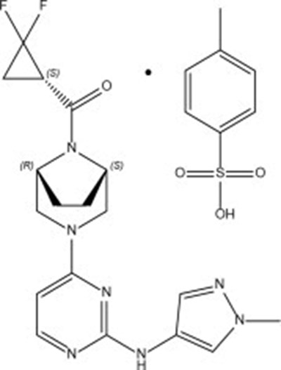 Chemical Structure Of Brepocitinib Tosylate (Tra1k 0002 01)