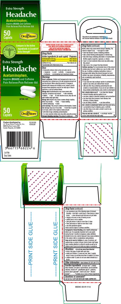 headache-01.jpg PRINCIPAL DISPLAY PANEL - 50 Caplet Bottle Carton - NDC: 66715-6822-4 - headache 01